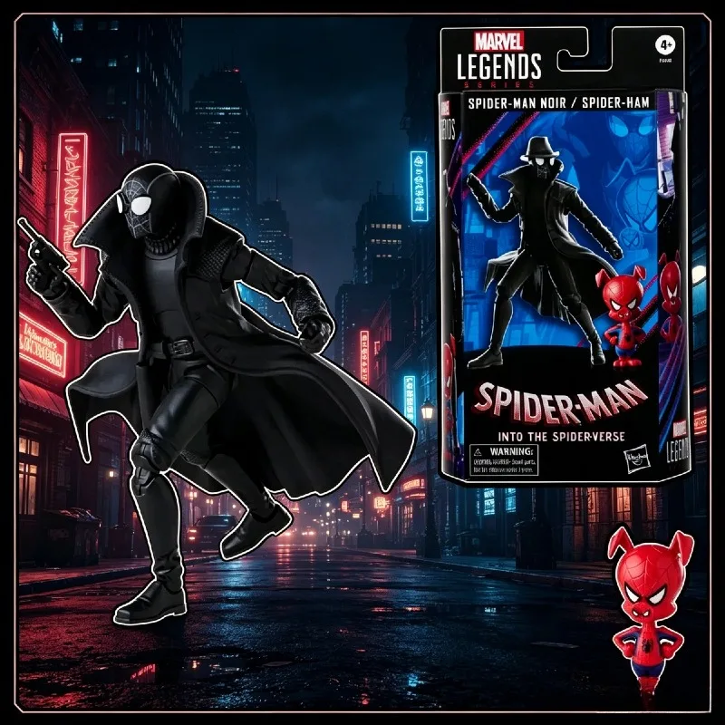 【in-stock】hasbro-marvel-legends-spider-man-noir-spider-ham-articulated-action-figure-collectible-original-toy-gift