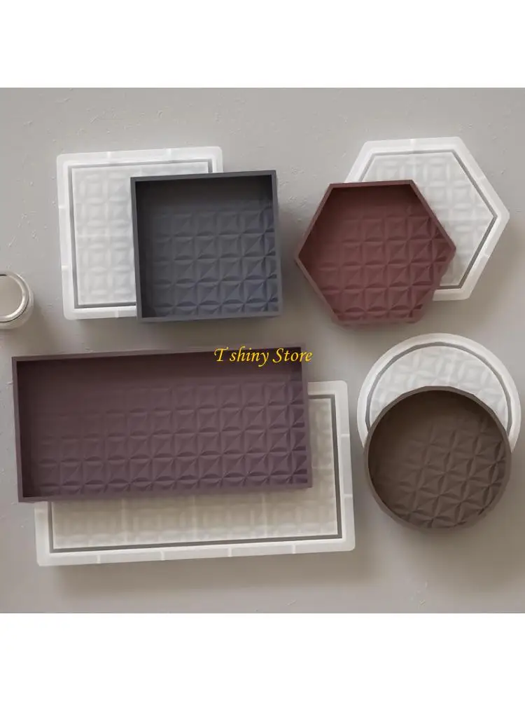 

N58F Silicone Cement Tray Molds Silicone Resin Plate Moulds Small Jewelry Dish Molds