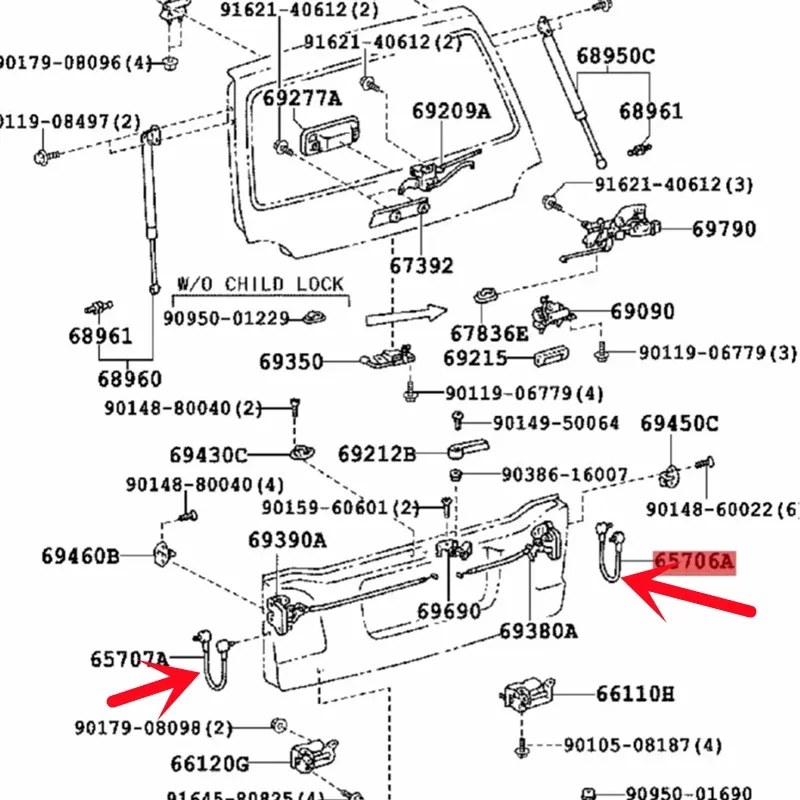 For Toyota Land Cruiser LC100 LC200 LX570 LX470 LX460 2007-2021 Tailgate Holder Support Cable Strap