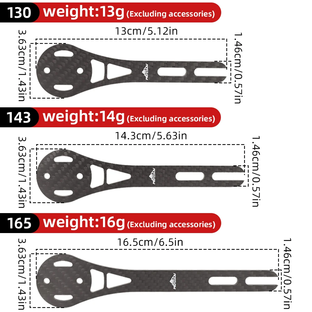 MOTSUV Carbon Fiber Bicycle Stopwatch Stand GPS Stopwatch computer Holder Cycling Stopwatch For Garmin Bryton 130/143/165mm part