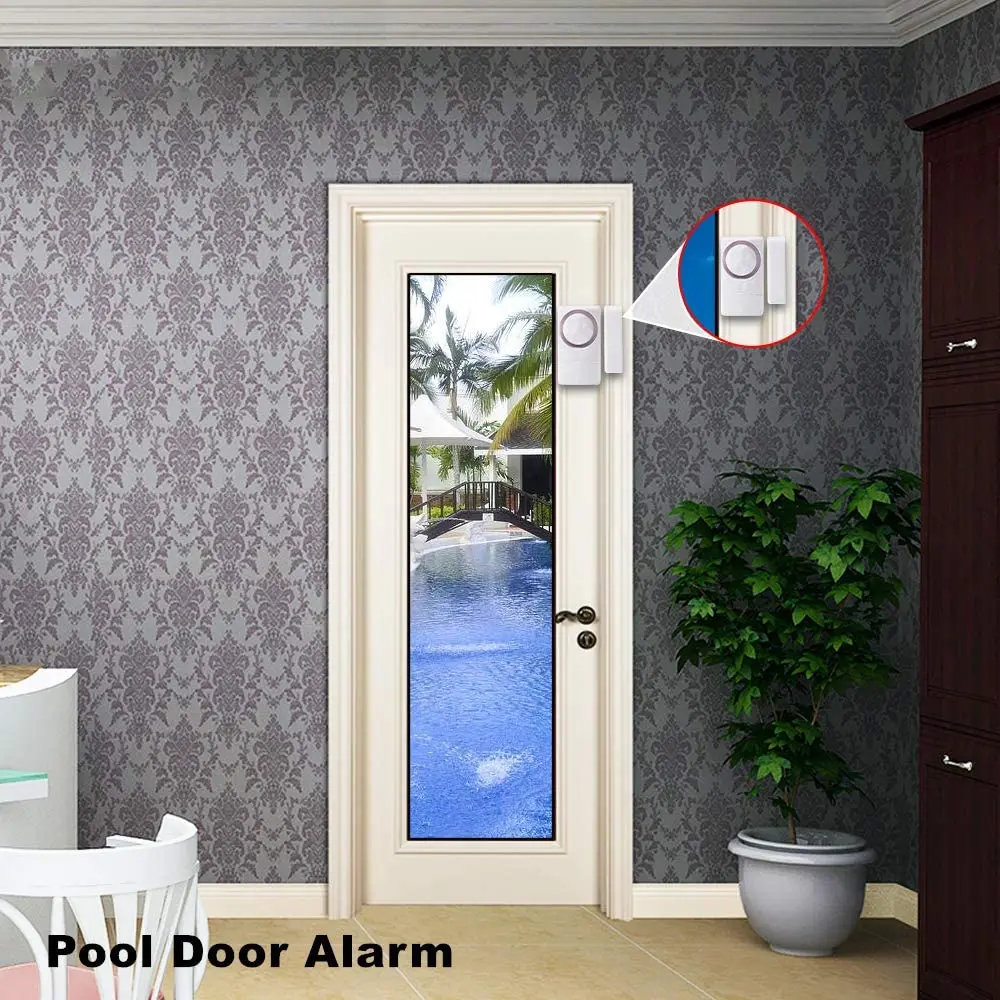 WSDCAM 4-in-1 Mode Door and Window Alarm Kit Loud 110 dB Alarm Magnetic Alarm Sensor Home Security System