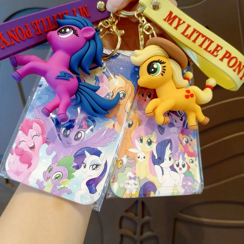 My Little Pony ID ผู้ถือบัตรพวงกุญแจ Twilight Sparkle Fluttershy Rarity Rainbow Dash ผู้ถือป้ายประตู Lanyard จี้ของขวัญ