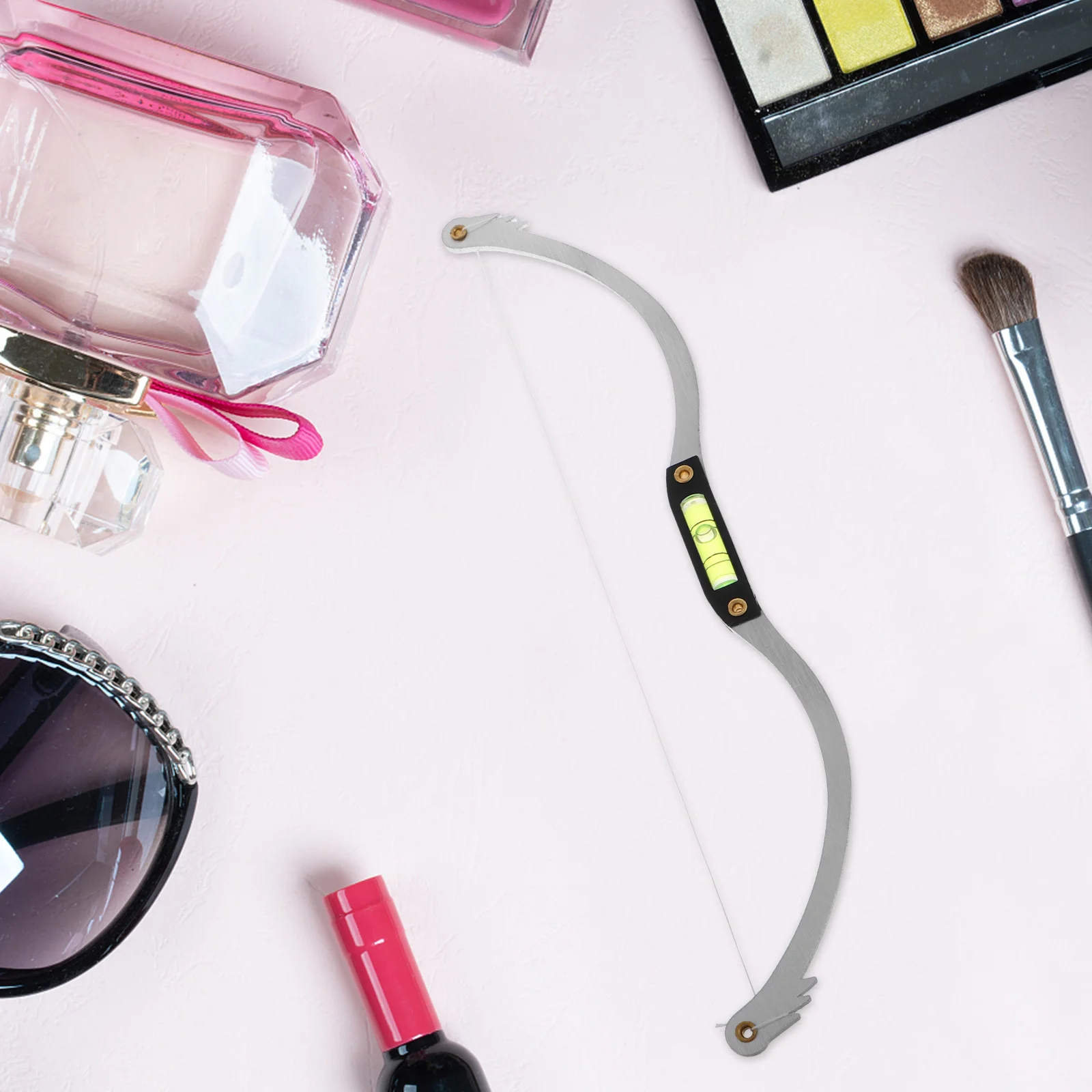 Metalen wenkbrauwliniaal stencil niveau wenkbrauw Mapper symmetrie multifunctionele mapping positionering meetinstrument wenkbrauw shaper tool