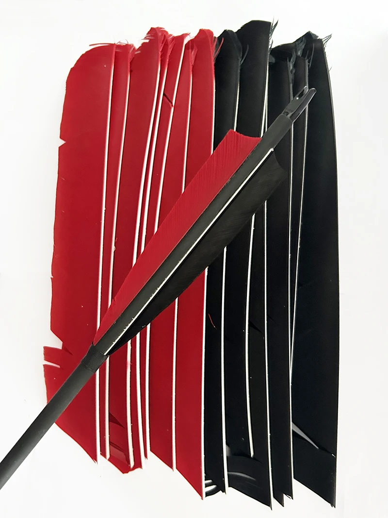 100Pcs Left Wing Long Feather Arrow Fletching DIY 18-25cm Full Length No Cut Turkey Feather Archery Vane Arrow Fletches