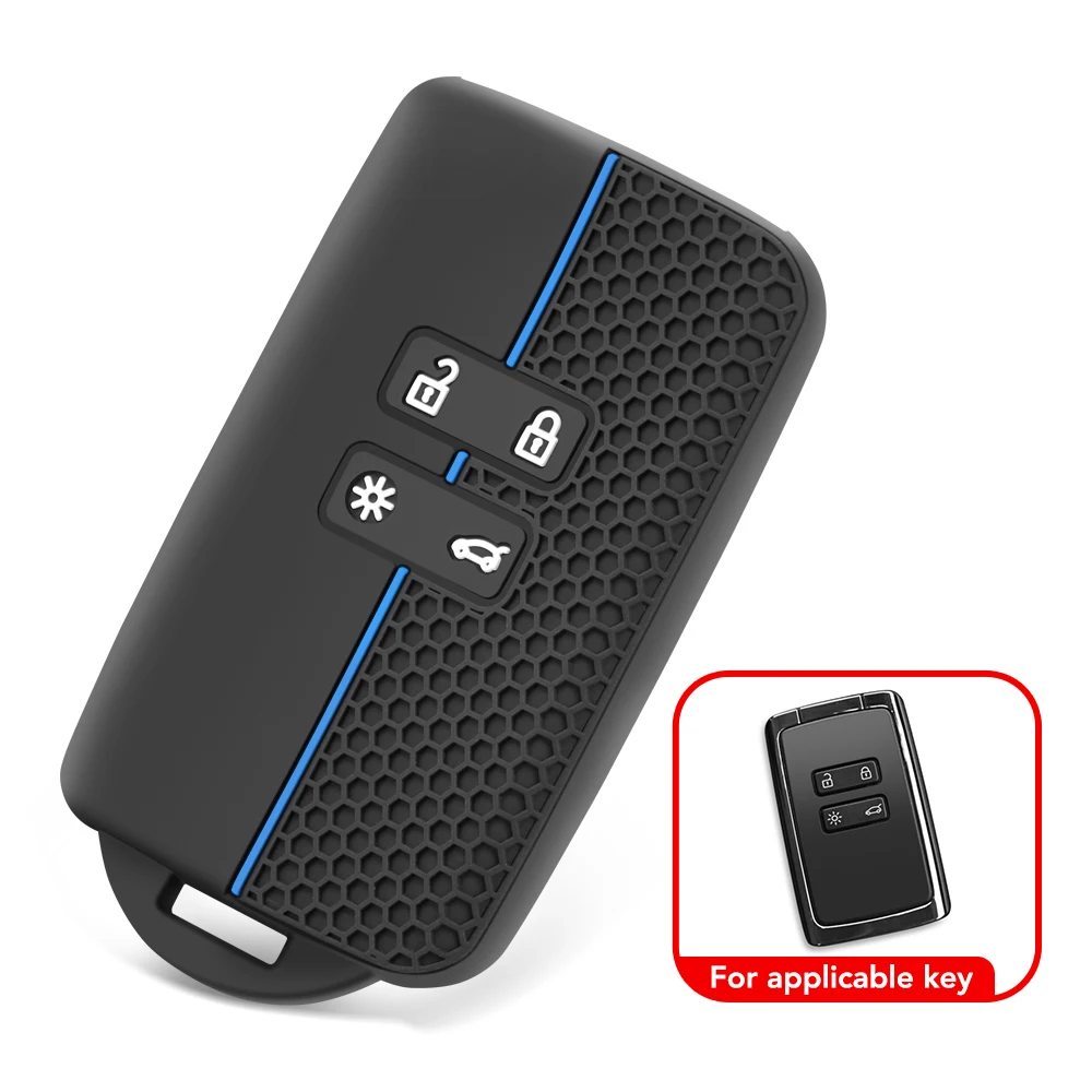 سيليكون غطاء مفتاح السيارة لرينو كابتور كوليوس كادجار أركانا ميجان داسيا داستر سانديرو ستيبواي الذكية التحكم عن بعد فوب