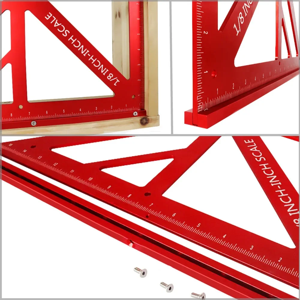 Imagem -04 - Régua Quadrada do Carpintaria 90 ° Ângulo Direito Alumínio Carpinteiro Triângulo Marcação Gauge Framing Square Layout Tool