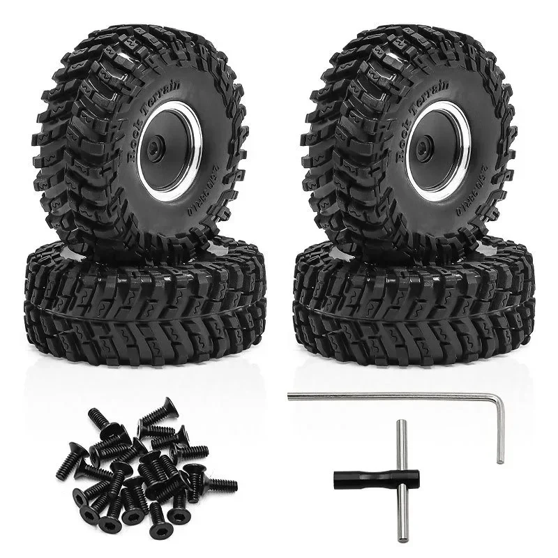 

1/18 TRX4M SCX24 FMS Ascent-18 1.0-inch Tire and Wheel Set for Climbing Vehicle, SCX24 Aluminum Alloy Wheel D317
