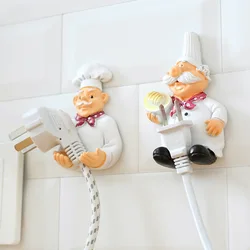 Cartoon power cord storage rack Cook plug hook Strong adhesive hook plug organizer rack