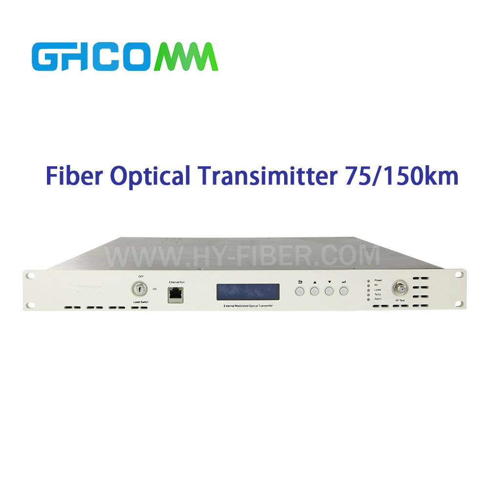 

1550nm CATV Optical External Transmitter, SC/APC Fiber Port, 5dBm, 7dBm, 9dBm, 75km 150km