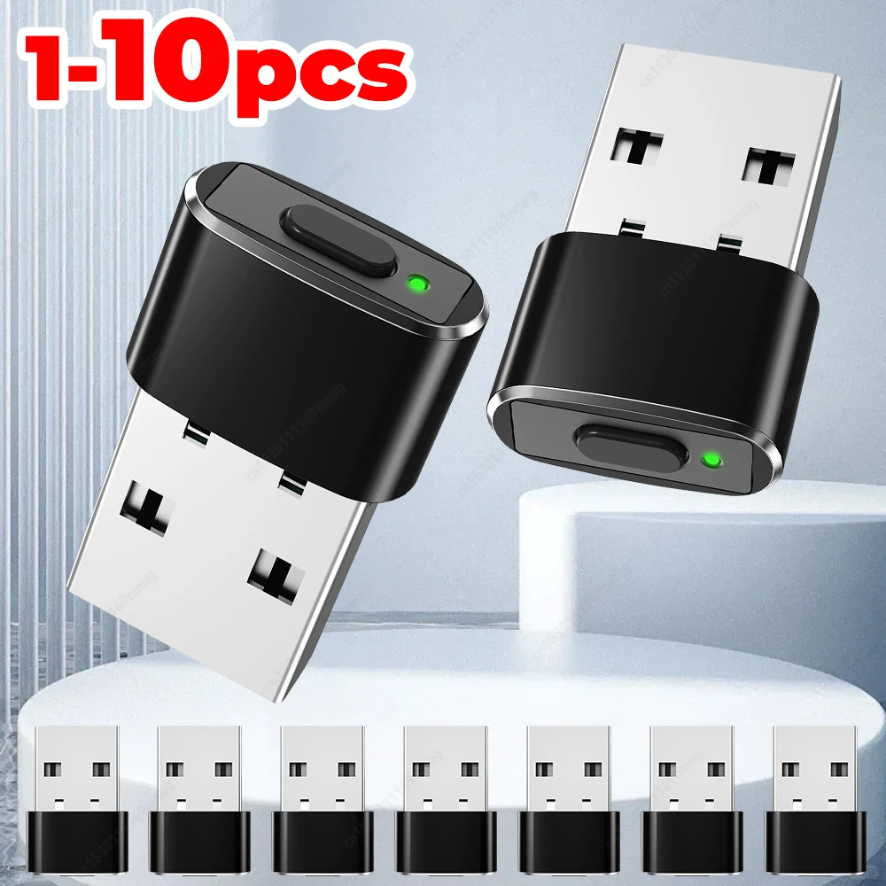 Mini ratón automático Jiggler Mover botón de encendido/apagado USB cursor de movimiento automático indetectable Plug and Play mantiene despierto para computadora