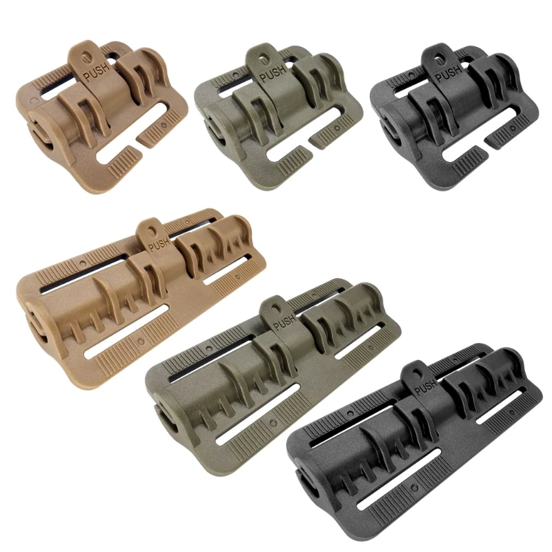 2Pcs Tacticals Vest Quick Release Buckle Slider Tacticals Vest Buckle Molles Strips Module Strips Plastic Buckle Hinge R66E