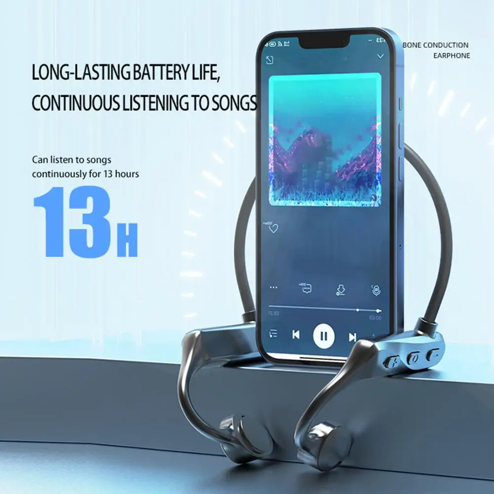 高品質の防水スポーツヘッドセット,骨伝導イヤフォン,安定した長寿命バッテリー,Bluetooth互換,ワイヤレスヘッドセット