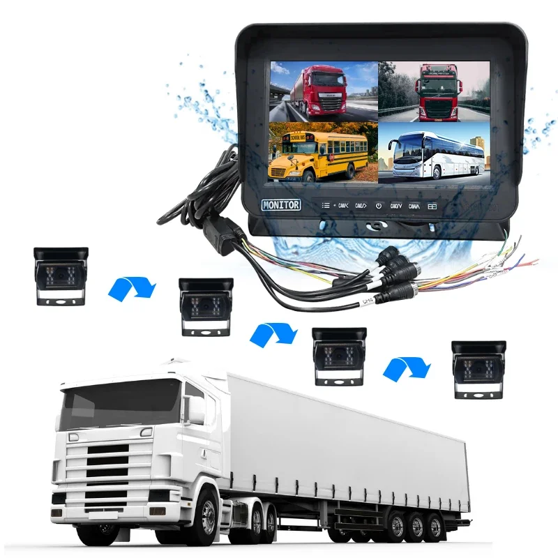Picture 3: Truck 77ghz bus 8 channel bsds universal camera blind spot detection system 12v