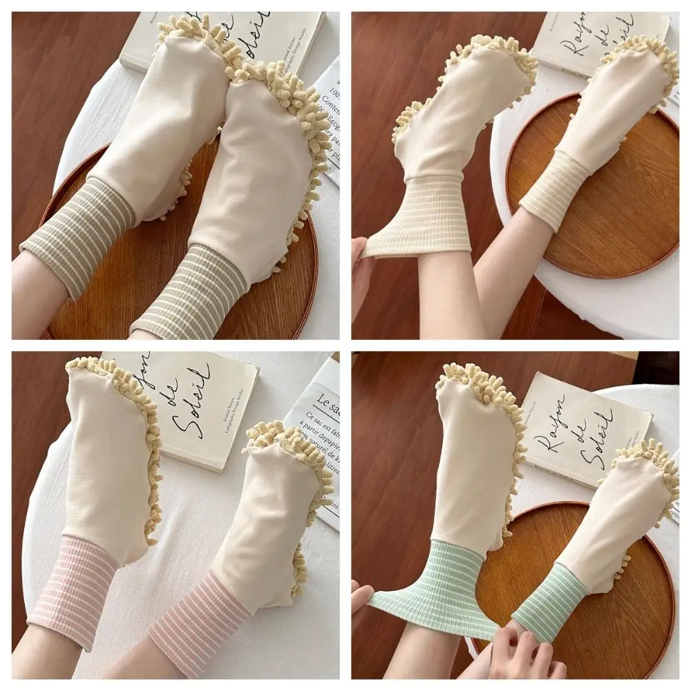 Multi-functional Microfiber Lazy Mopping Absorbent Socks Soft Loose Floor Socks Quiet Creative Foot Covers Household Cleaning
