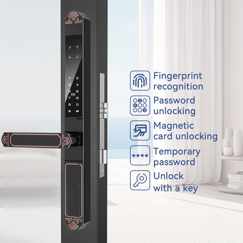 July005 Kasman SOURCE PRICE Doubwin S611 Aluminum Smart Door Lock Waterproof Fingerprint Tuya WIFI App Memory Card for Home Offi