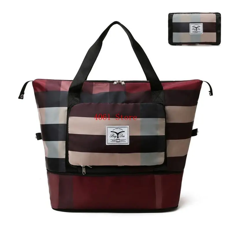 Expandable Duffel Bag for Travel Overnight Weekend Bags with Shoes Compartment