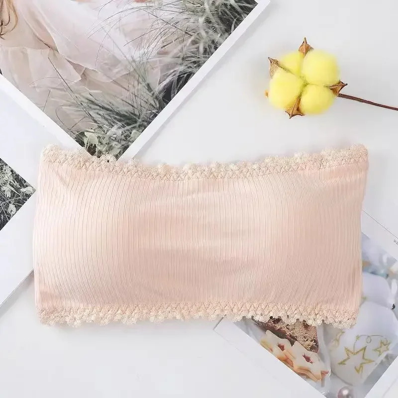 Strapless Lingerie for Women Tube Top Underwear Soild Color Seamless Invisible Bralette Sexy Solid Color Bras Crop Top Women