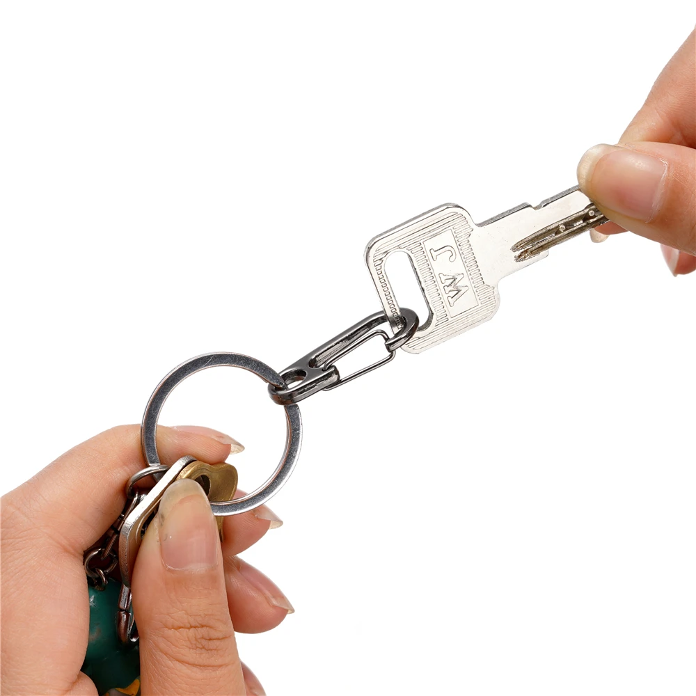 5/10 Stück Karabinerverschluss Schnalle Schlüsselanhänger Karabiner Outdoor Camping Schnallen 13x34mm Legierung Feder Karabinerhaken Schlüsselanhänger Werkzeugclips – Detail 7