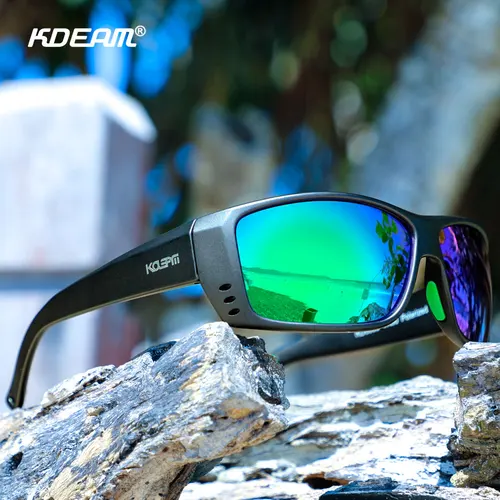 Imagen 2 del producto KDEAM Gafas de sol TR90 ligeras pero duraderas para hombres polarizadas y 100% protección UV Gafas de sol deportivas Sistema de ventilación de tres orificios