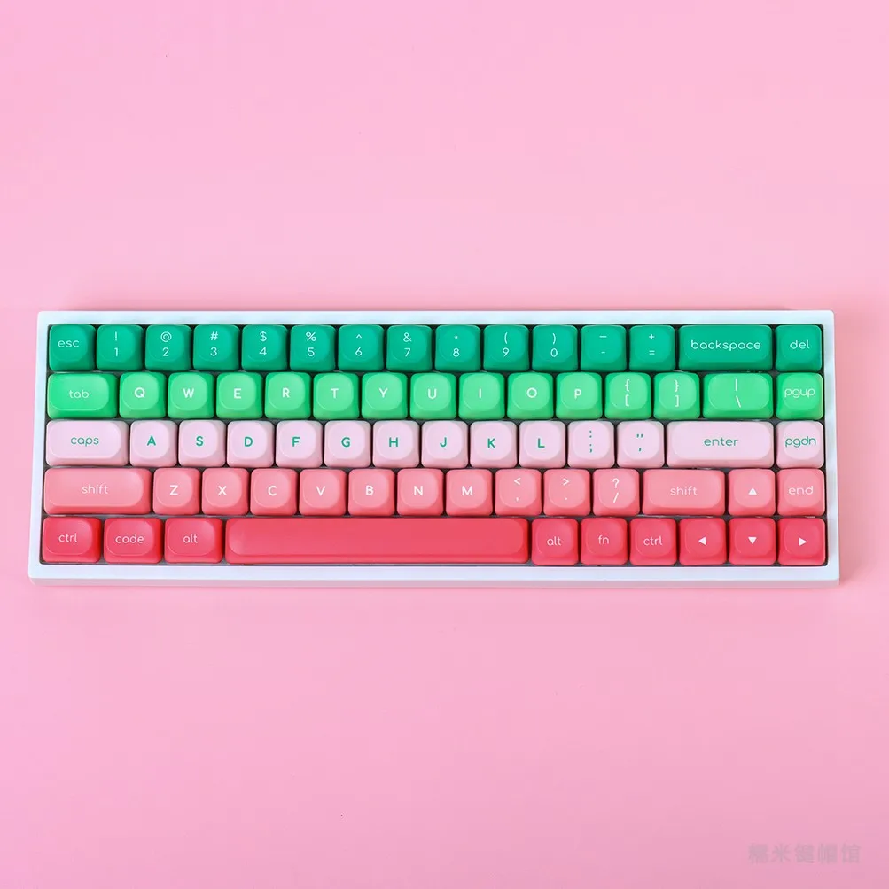Minimalist Spring Gradient Keycaps MOA Profile MX-style PBT Dye Sublimation Keycap For MX Mechanical Gaming Keycap wooting