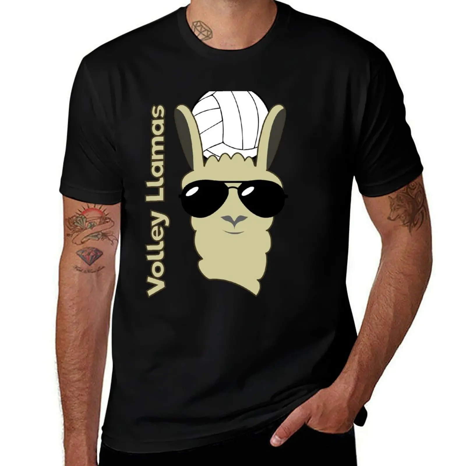 Volley Llama Text T-Shirt Soft Cotton Print T-Shirt