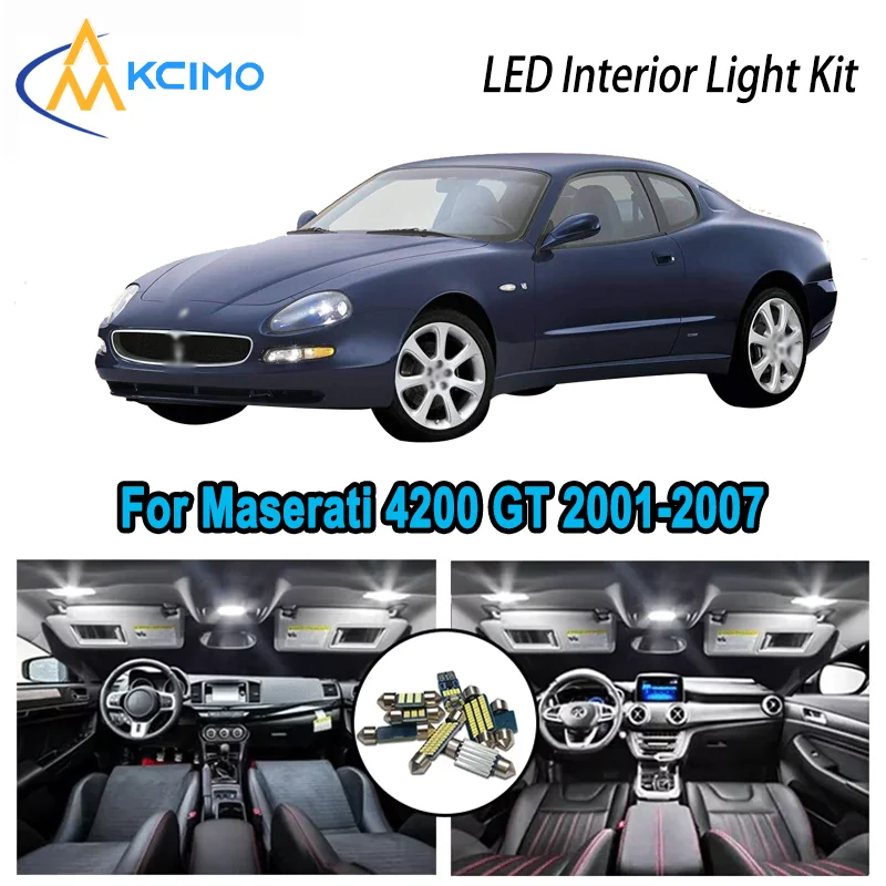 

For Maserati 4200 GT 2001-2007 2002 2003 2004 Premium Bright LED Interior Dome Map Trunk Light Kit Car Led Lamps Canbus No Error