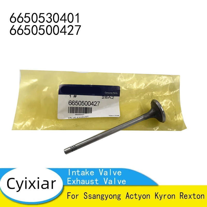 

New 1PCS Intake Valve Exhaust Valve 6650530401 6650500427 For Ssangyong Actyon Kyron Rexton
