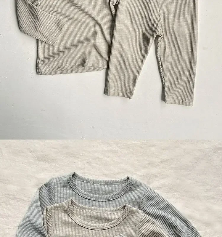 Herbst Winter Brach Thermo-unterwäsche Anzug Baby Kleidung Sets Jungen Mädchen Pyjama Sets Baby Warme Nachtwäsche Kinder Kleidung – Detail 14