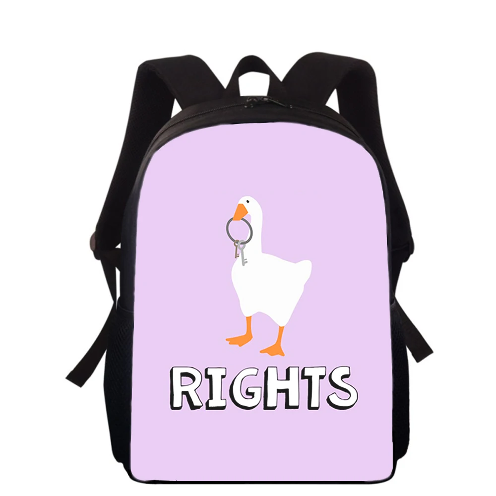 

Untitled Goose Game 15” 3D Print Kids Backpack Primary School Bags for Boys Girls Back Pack Students School Book Bags