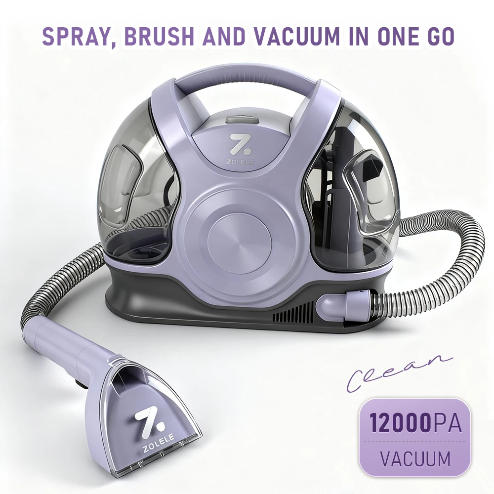 

Многофункциональный пылесос-распылитель 3-в-1 с мощностью всасывания 12000PA, портативная бытовая уборочная машина для пола, дивана, ковра