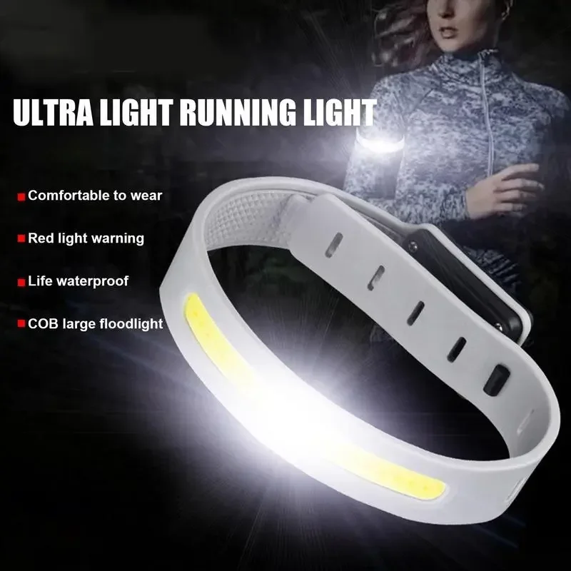 LED Mini Portable Armband Light COB Night Running Wrist Lamp 500LM Outdoor Camping Cycling Rechargeable Safety Warning Lantern