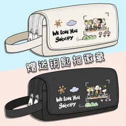 Estojo De Lápis Snoopy Dos Desenhos Animados, Snoopy Junior High School Primary Cosmetic Bag, Armazenamento De Estudantes, Saco De Papelaria, Titular Do Cartão, Menino e Menina