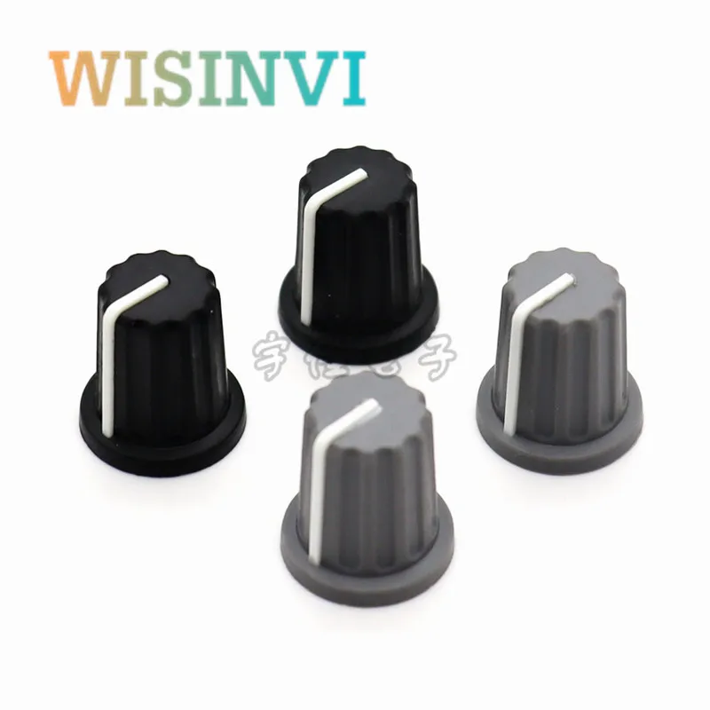 10PCS 16×18mmSoft Rubber Half Shaft Knob Diameter 16mm Height 18mm Potentiometer Encoder Knob 270 Degree D-Shaped Inner Hole 6mm