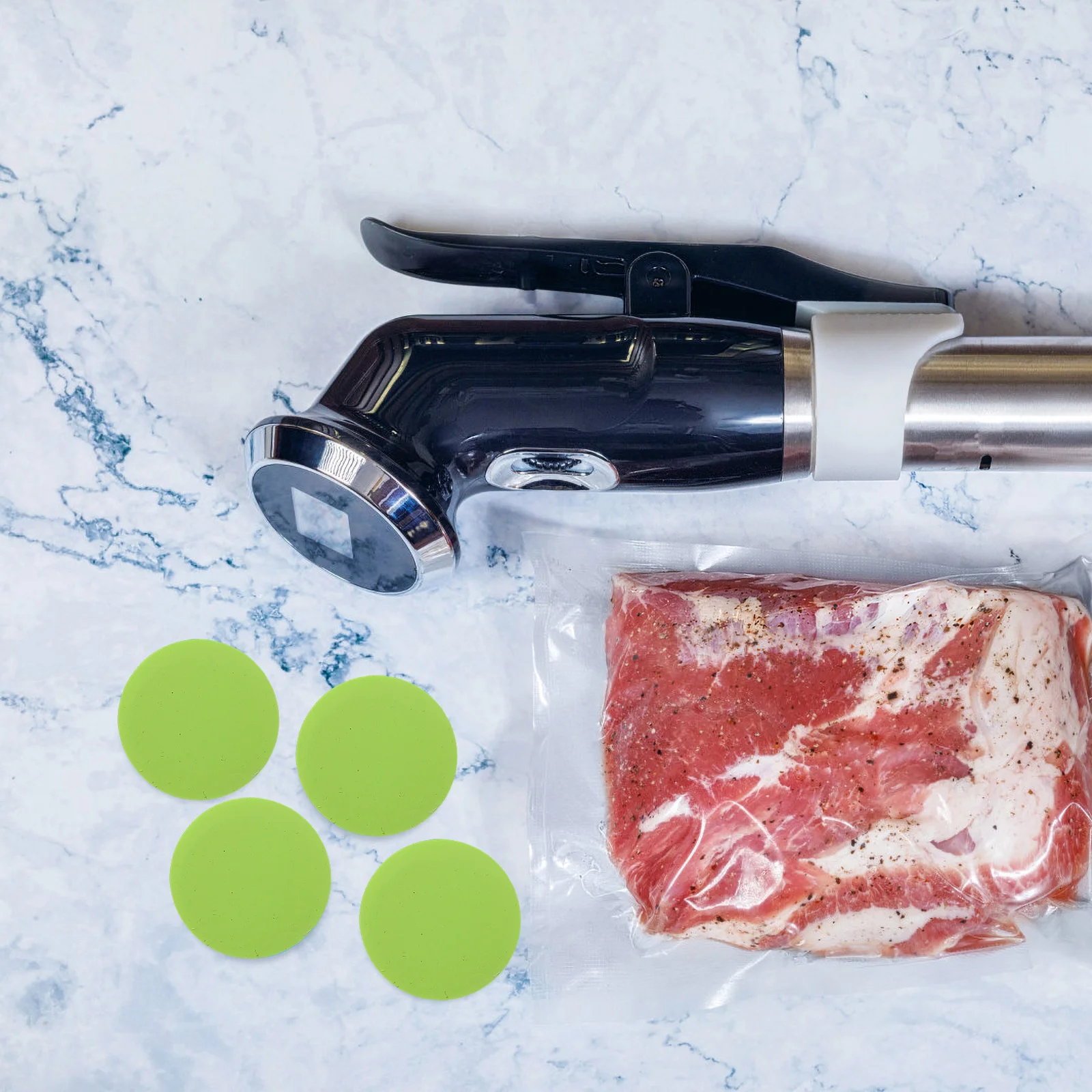 

4Pcs Magnetic Weights for Food Bags Submersion Solution Cooking with Precision Reusable Kitchen Magnets for Vacuum Sealed Bags