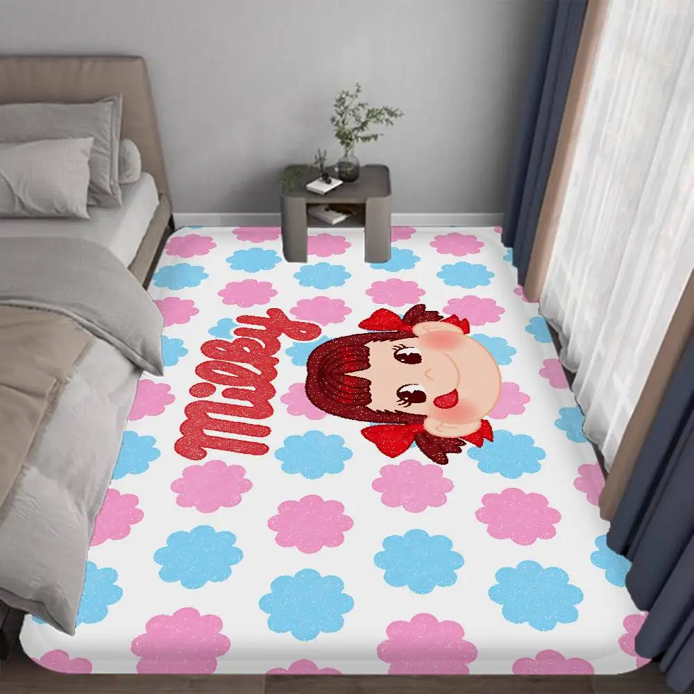 CUTE M-Milky P-Peko-chan Kitchen Mat Nordic Style Bedroom Living Room Doormat Home Balcony Anti-Slip Welcome Rug