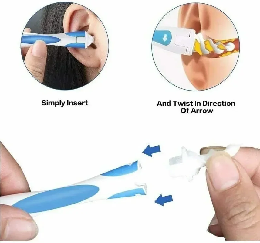 New Hot Ear Wax Arrival Spiral Silicon Removal Tool Reusable Earwax Cleaner Removal Care Soft Spiral Ears Cares Health Tools