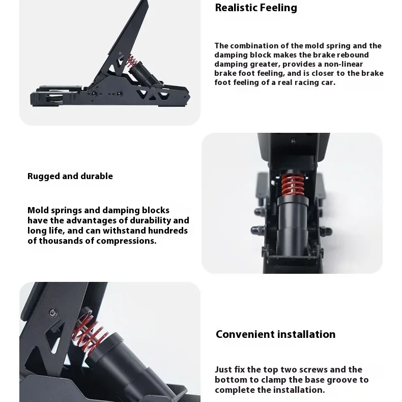 MOZA Racing SR-P Lite Brake Pedal Performance Kit Spring & Damping Block Combination Provides Higher Braking Resistance