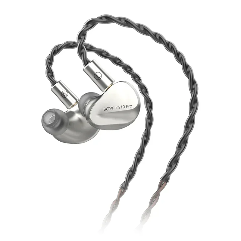 BGVP NS10 Pro 8BA+2DD Hybrid Drive Unit In Ear Earbud HIFI Monitor Earphones Metal Music Headphone With 2-in-1 Replaceable Cable