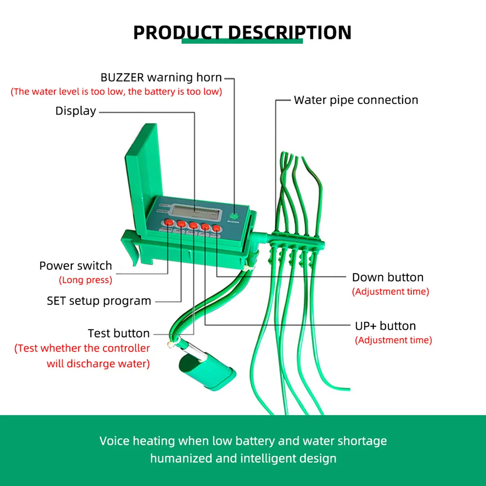 

Garden Automatic Pump Drip Irrigation System Sprinkler With Water Timer For Home 10 Potting Watering Flower Raising Adjustable