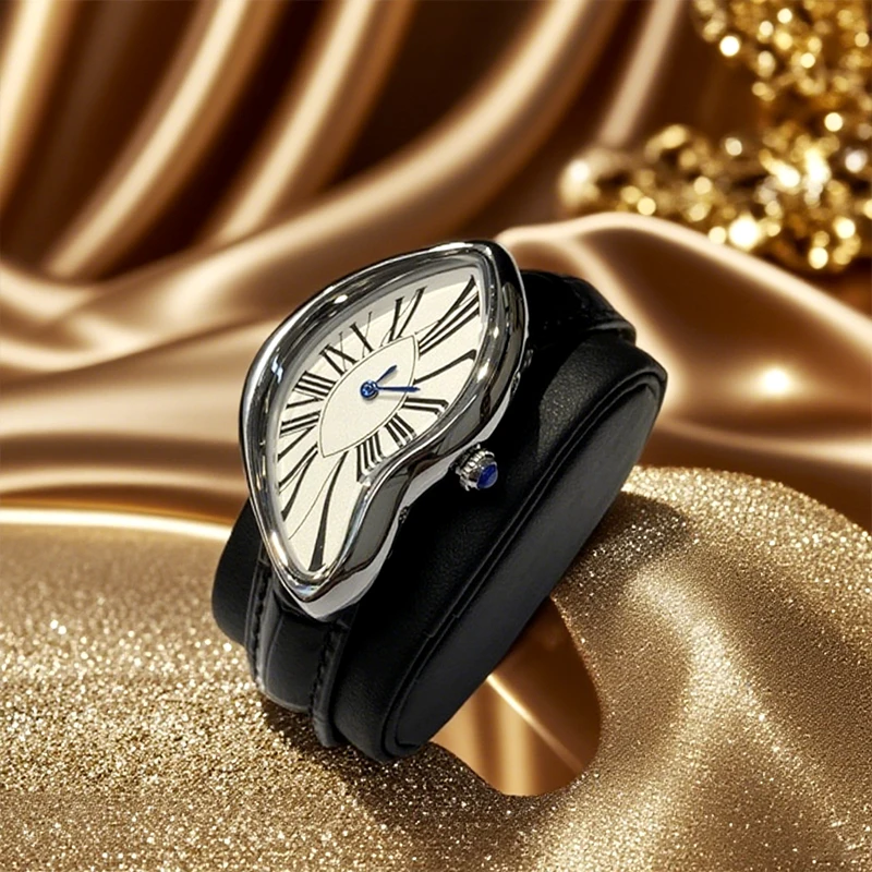 Reloj de pulsera de cuero genuino, moderno y individual, resistente al agua, informal, de cuarzo