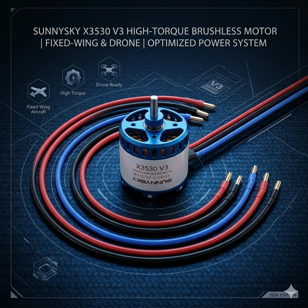 SUNNYSKY X3530 V3 High-Torque Brushless Motor | Optimized Fixed-Wing & Drone Power System | High-Resolution Tech Presentat