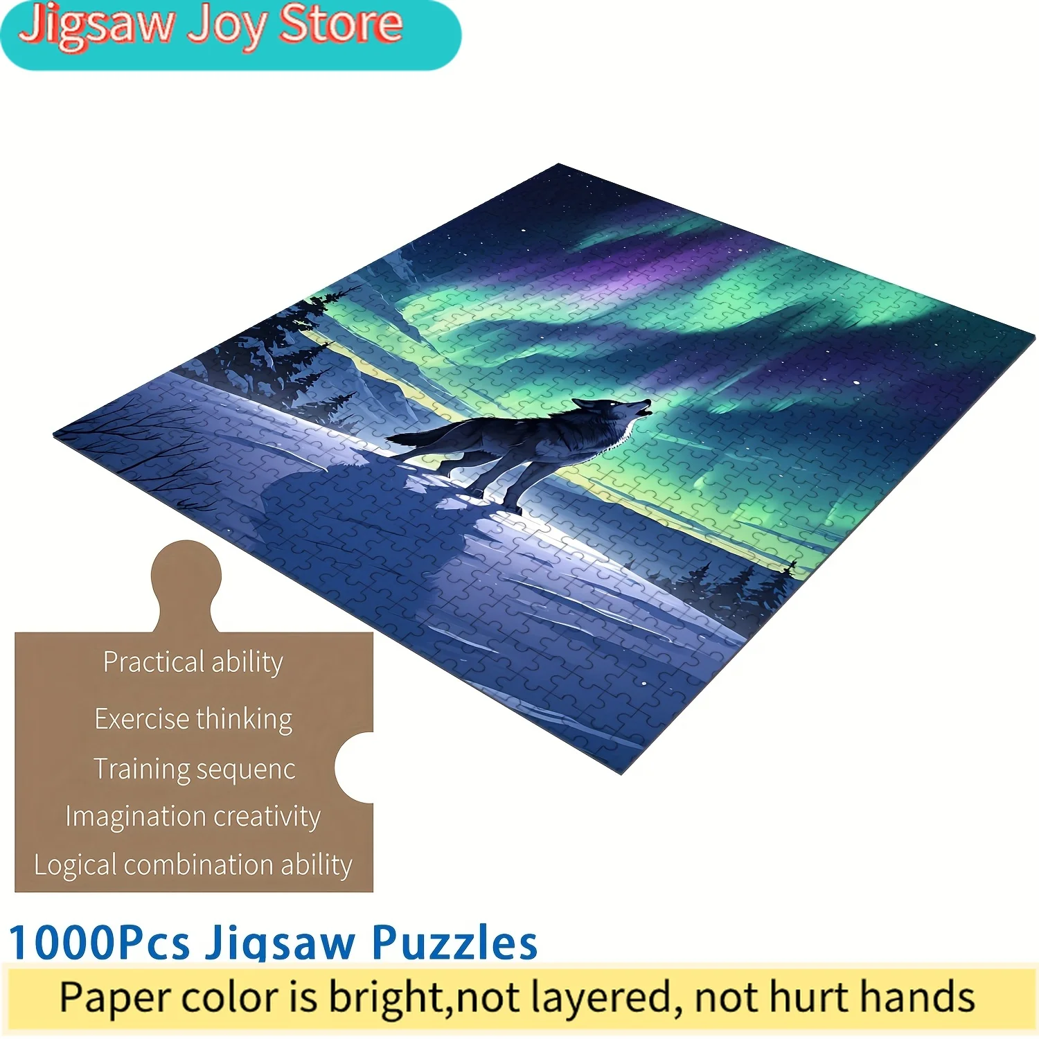 

Wolf Road, Wolf Nature, Wolf King Puzzle Hell Level High Difficulty Aurora Wolf Howling-Birthday, Halloween, Thanksgiving, Ea
