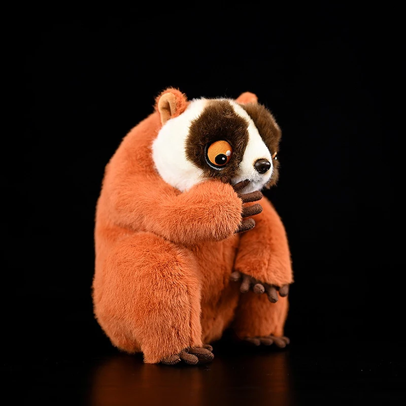 Bengal Slow Loris Plush Toys High Fidelity Ashy Slow Loris Cute Plushie Nycticebus bengalensis Lifelike Animals Simulation Doll