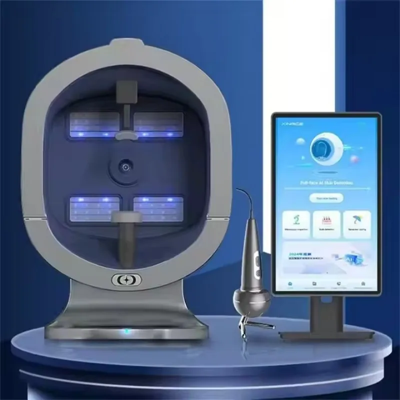 健康管理システムを備えた顔頭皮アナライザー AI 搭載顕微鏡 リアルタイム皮膚イメージング ボディウェルネス