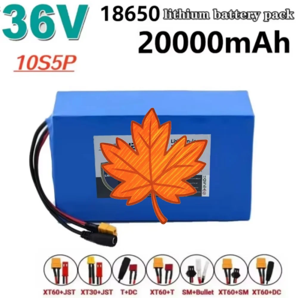 36V 20000mAh 10S5P 18650 Rechargeable Lithium Battery Pack with BMS for Durable Scooter 500W Power Support