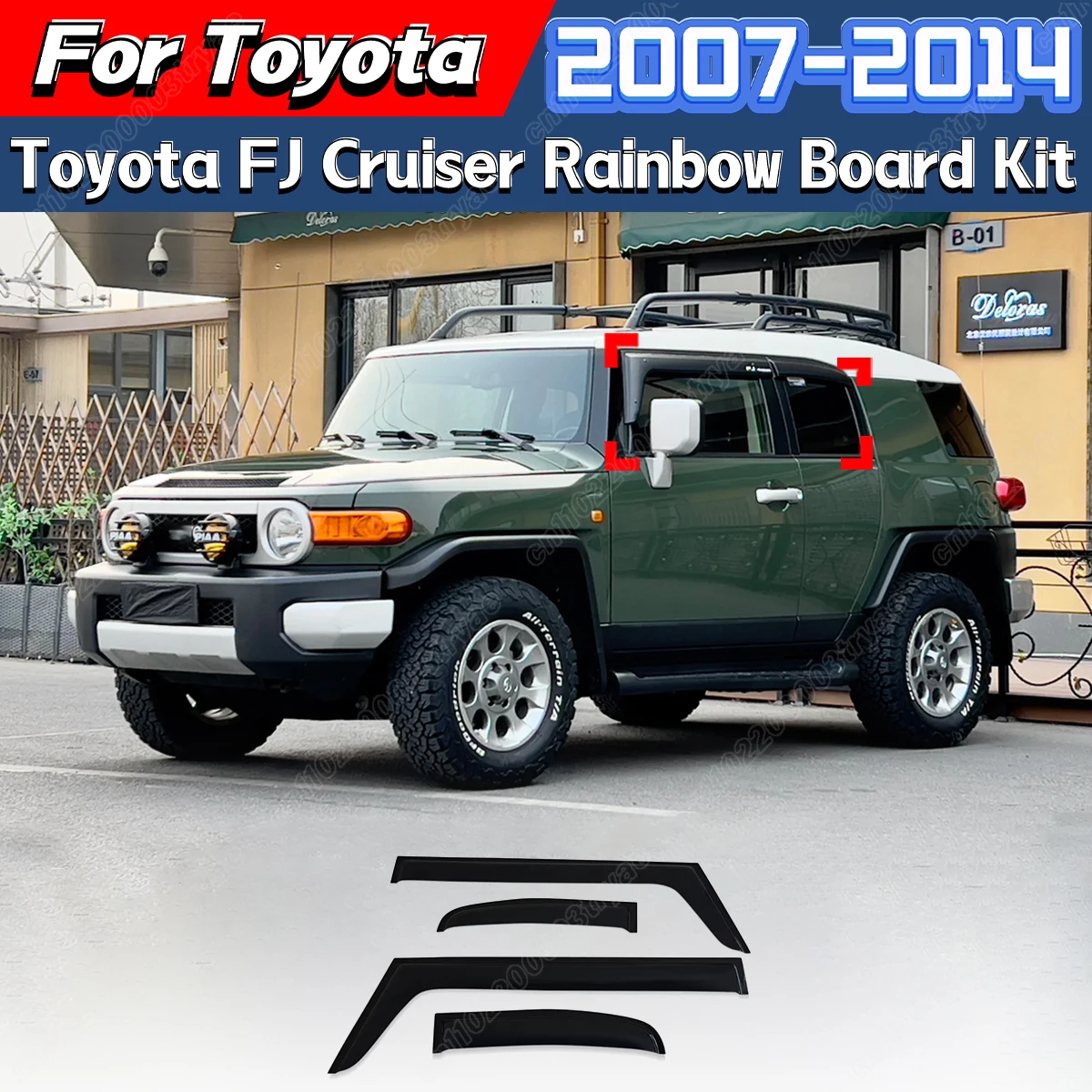 

For Toyota FJ Cruiser 2007 2008 2009 2010 2011 2012 2011 2014 Automobile Rainbow Rainbow Browsing Sun Visor Car Body Accessories