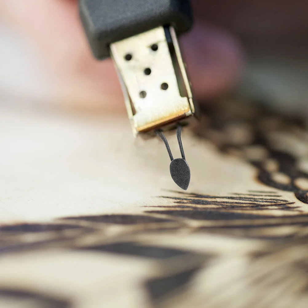 2 قطعة نصائح حرق الخشب مناقير الحديد لتظليل البيروغرافيا بالتفصيل النقش مقاومة للحرارة استبدال أداة الملحقات الحرفية