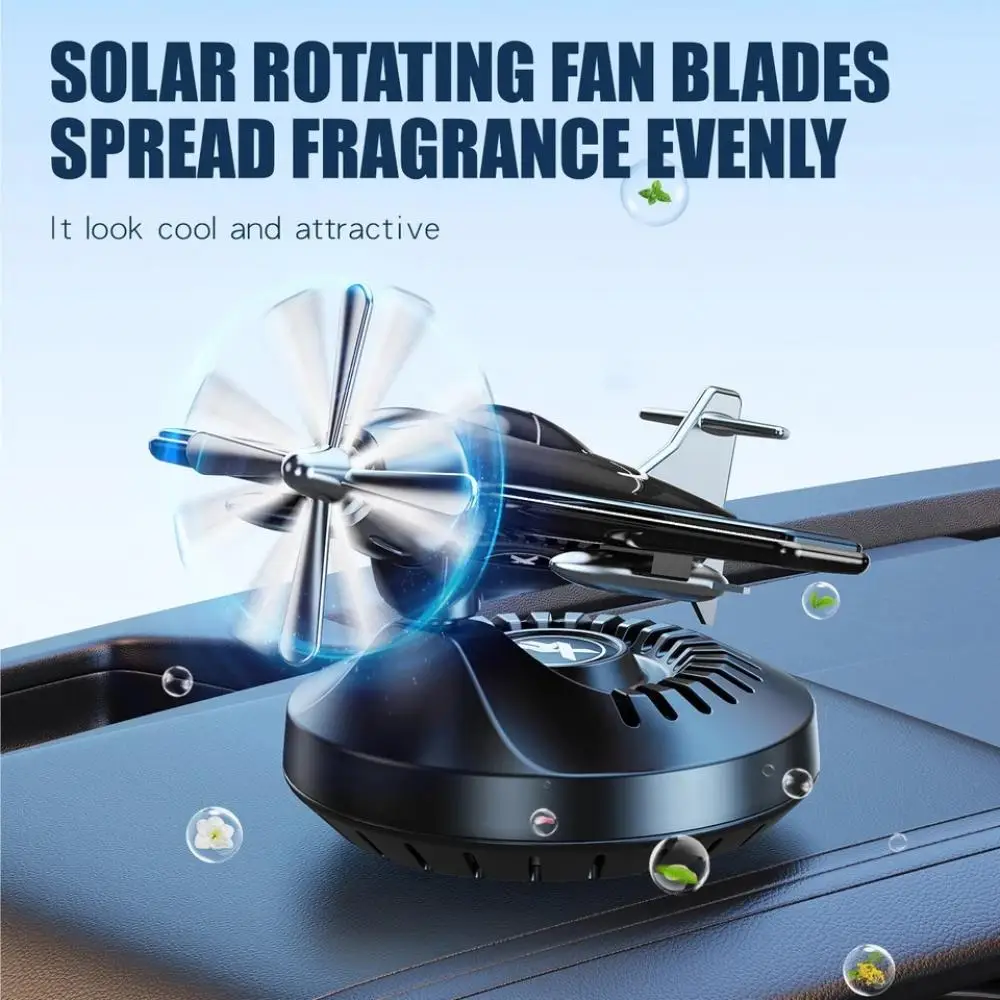 Kein Parfüm Solar Auto Aromatherapie Maschine Flugzeug Design Diffusor Lufterfrischer Armaturenbrett Flugzeug Ornament Dekoration Zubehör – Detail 5