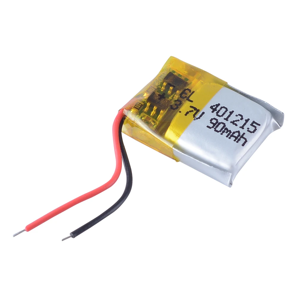 3.7V 90mAh 401215 Rechargeable Lithium Li-ion Polymer Battery for MP3 MP4 Headset small toy Bluetooth 3D glasses Smart watch