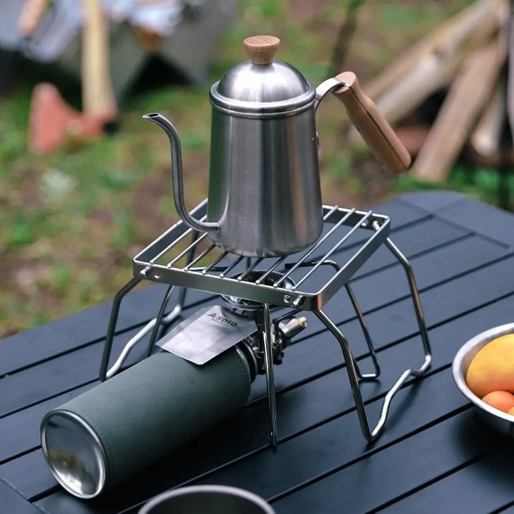 

Portable Mini BBQ Grill Rack Adjustable Outdoor Stainless Steel BBQ Grill Heat-resistant Foldable Grill Burn-er Stand Campfire